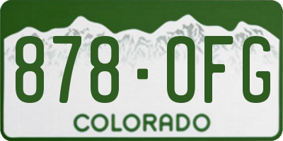 CO license plate 878OFG