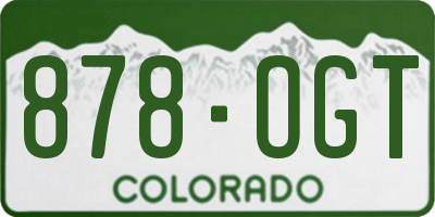 CO license plate 878OGT