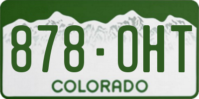CO license plate 878OHT
