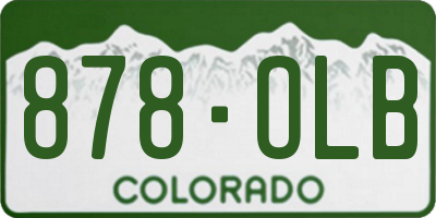 CO license plate 878OLB