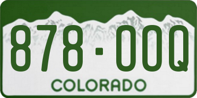 CO license plate 878OOQ
