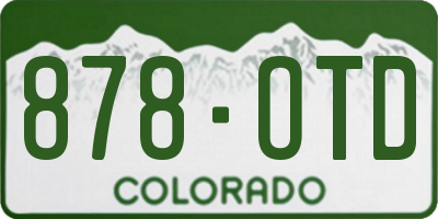 CO license plate 878OTD