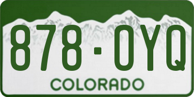 CO license plate 878OYQ