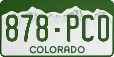 CO license plate 878PCO