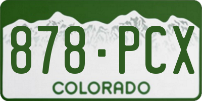 CO license plate 878PCX