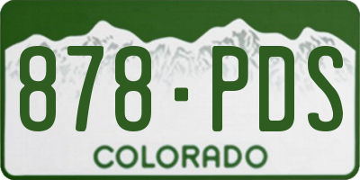 CO license plate 878PDS