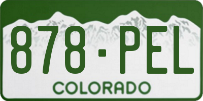 CO license plate 878PEL