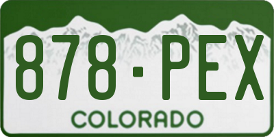 CO license plate 878PEX