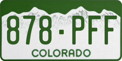 CO license plate 878PFF