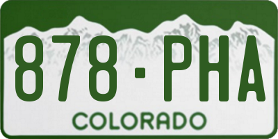 CO license plate 878PHA
