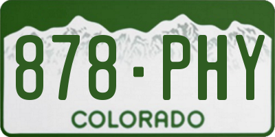CO license plate 878PHY