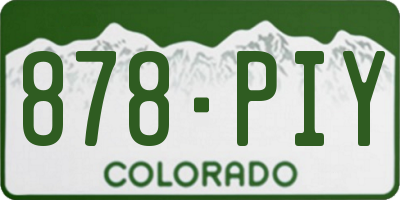 CO license plate 878PIY