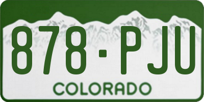 CO license plate 878PJU