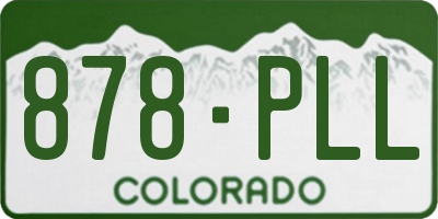 CO license plate 878PLL