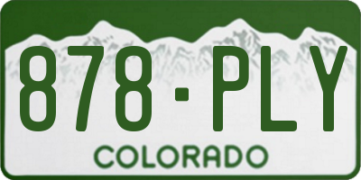 CO license plate 878PLY