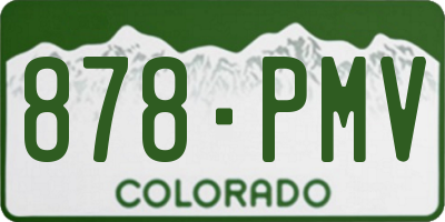 CO license plate 878PMV