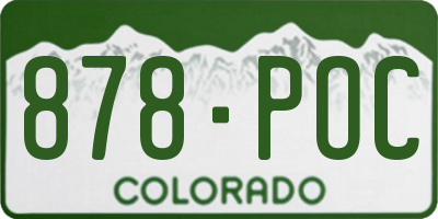 CO license plate 878POC