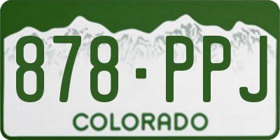 CO license plate 878PPJ