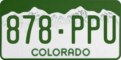 CO license plate 878PPU