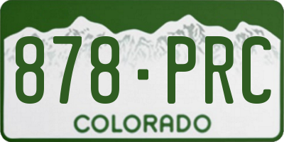 CO license plate 878PRC