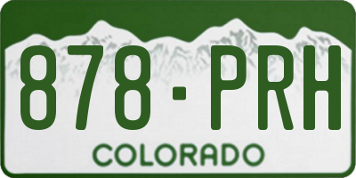 CO license plate 878PRH
