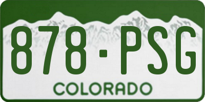CO license plate 878PSG