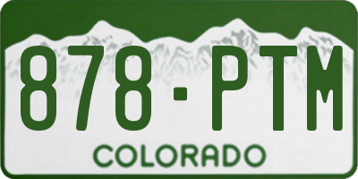 CO license plate 878PTM