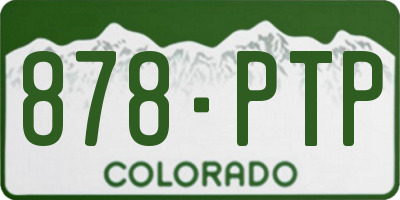 CO license plate 878PTP