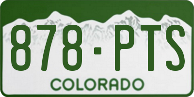 CO license plate 878PTS