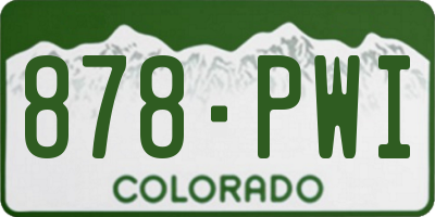 CO license plate 878PWI