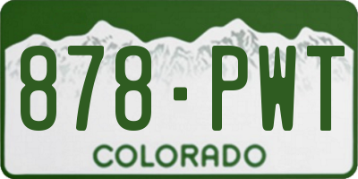 CO license plate 878PWT