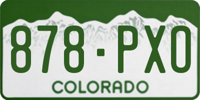 CO license plate 878PXO
