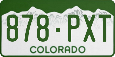 CO license plate 878PXT
