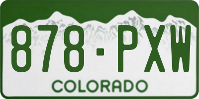 CO license plate 878PXW