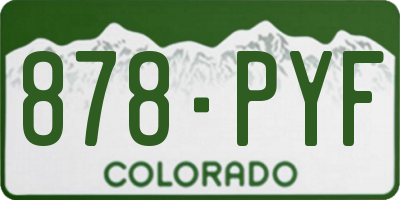 CO license plate 878PYF