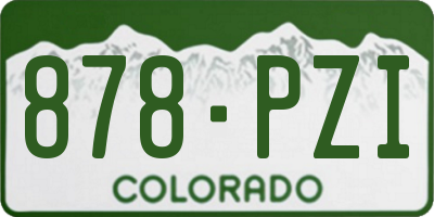 CO license plate 878PZI
