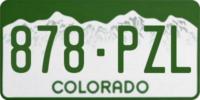 CO license plate 878PZL