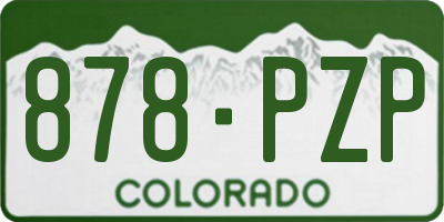 CO license plate 878PZP