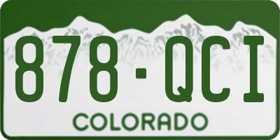 CO license plate 878QCI