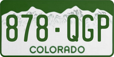 CO license plate 878QGP