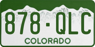 CO license plate 878QLC