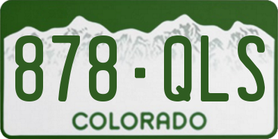 CO license plate 878QLS