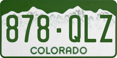 CO license plate 878QLZ