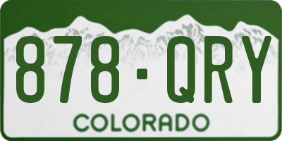CO license plate 878QRY