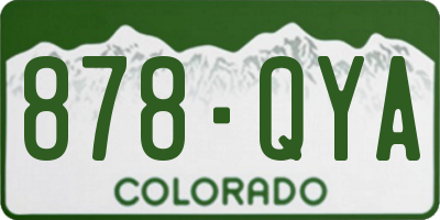 CO license plate 878QYA