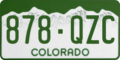 CO license plate 878QZC