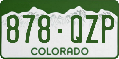 CO license plate 878QZP