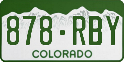 CO license plate 878RBY
