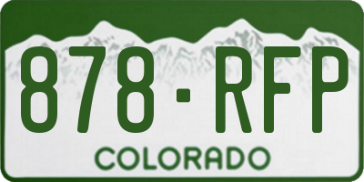 CO license plate 878RFP
