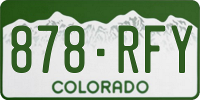 CO license plate 878RFY